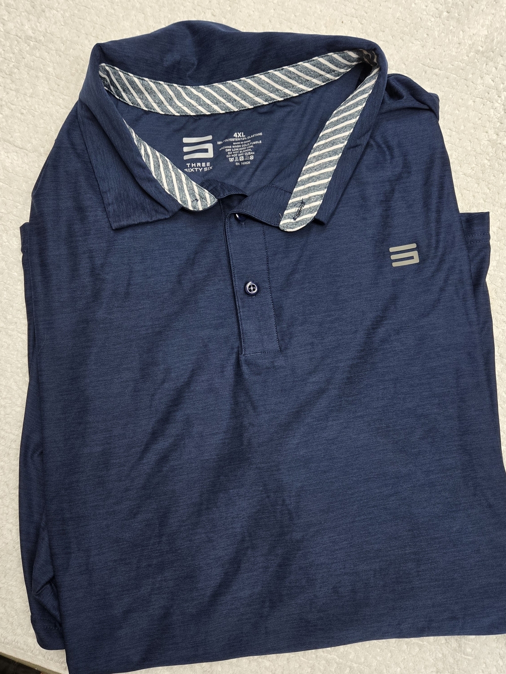 Men’s Navy Polo Shirt 4XL Golf Shirt 366 Brand